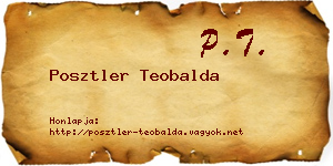 Posztler Teobalda névjegykártya